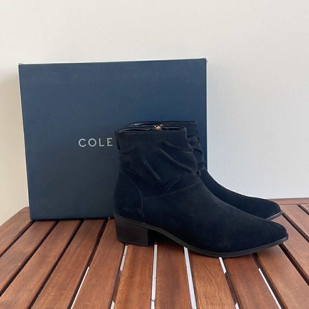 Cole Haan Maple Booties Black Women Size 7